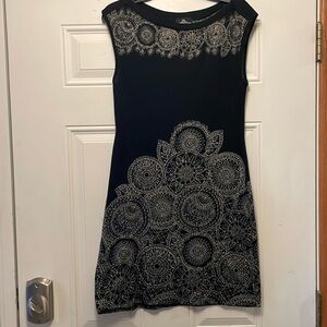 Mandala-inspired Angie cap sleeve sweater dress, medium